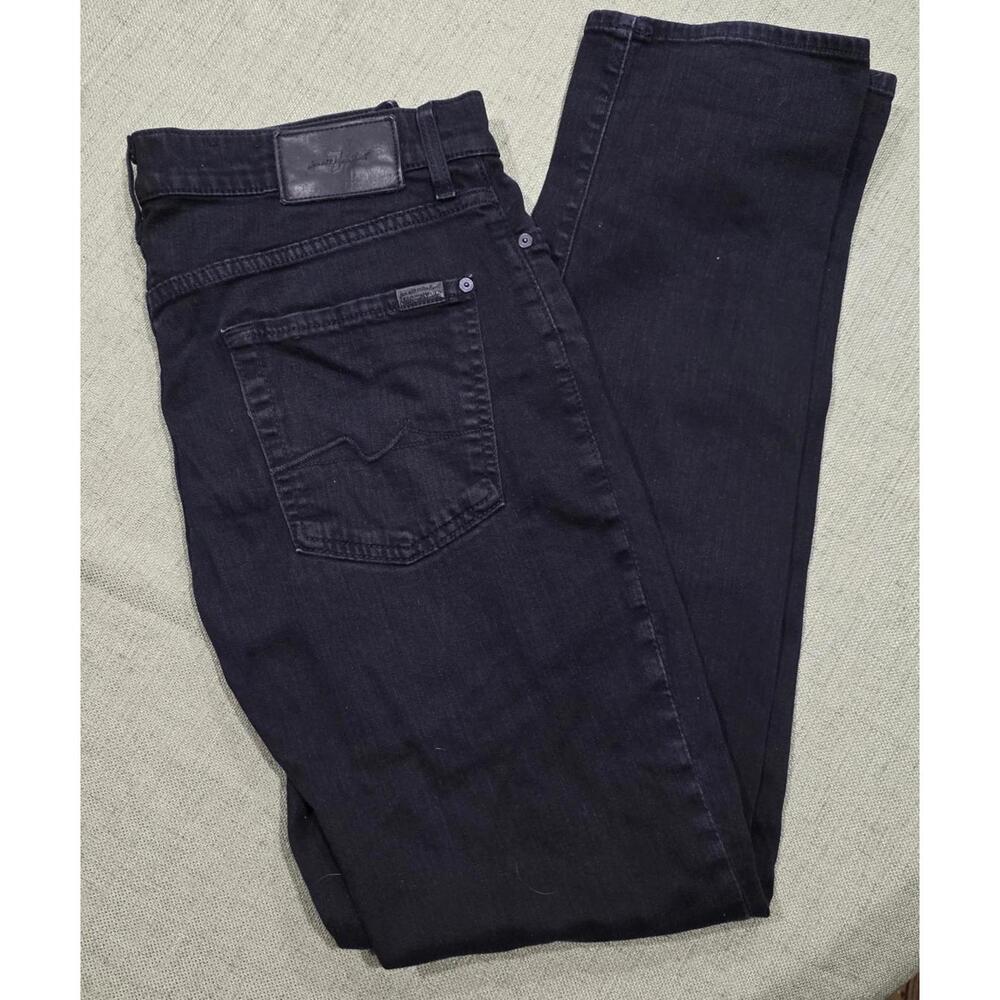 7 For All Mankind Men's Slim Jeans - Dark Black